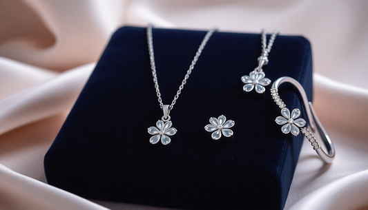 Entdecken Sie die Eleganz des Cloverschmucksets