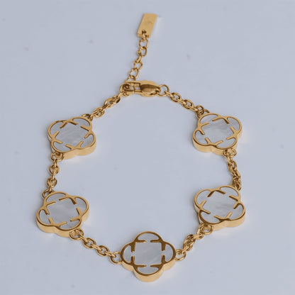 Clover Bracelet Weiß