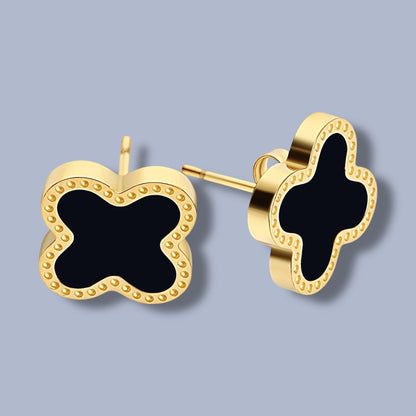 Clover Ohrringe Schwarz