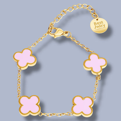 Pinkes Clover Armband