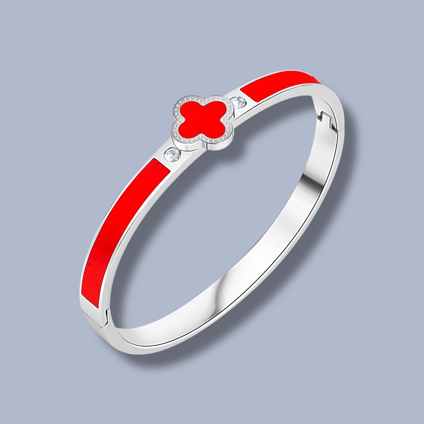 clover armreif silber
