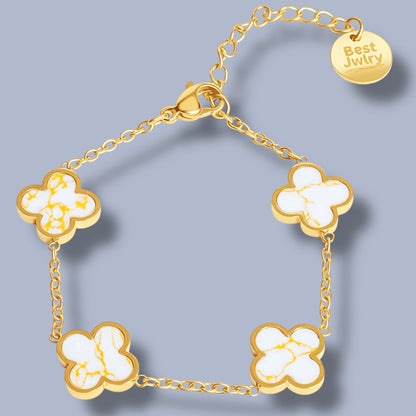 Perlmutt Clover Armband