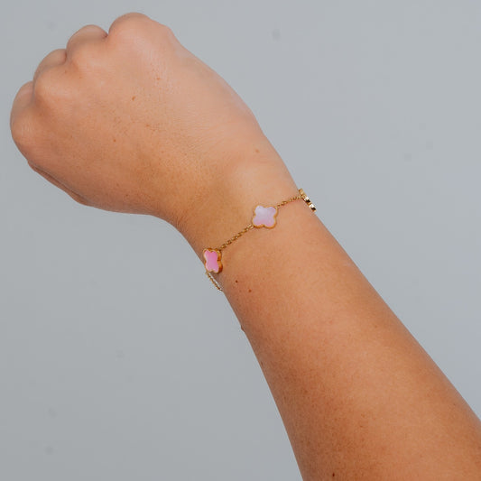 Rosa Clover Armband - Best Jewelery