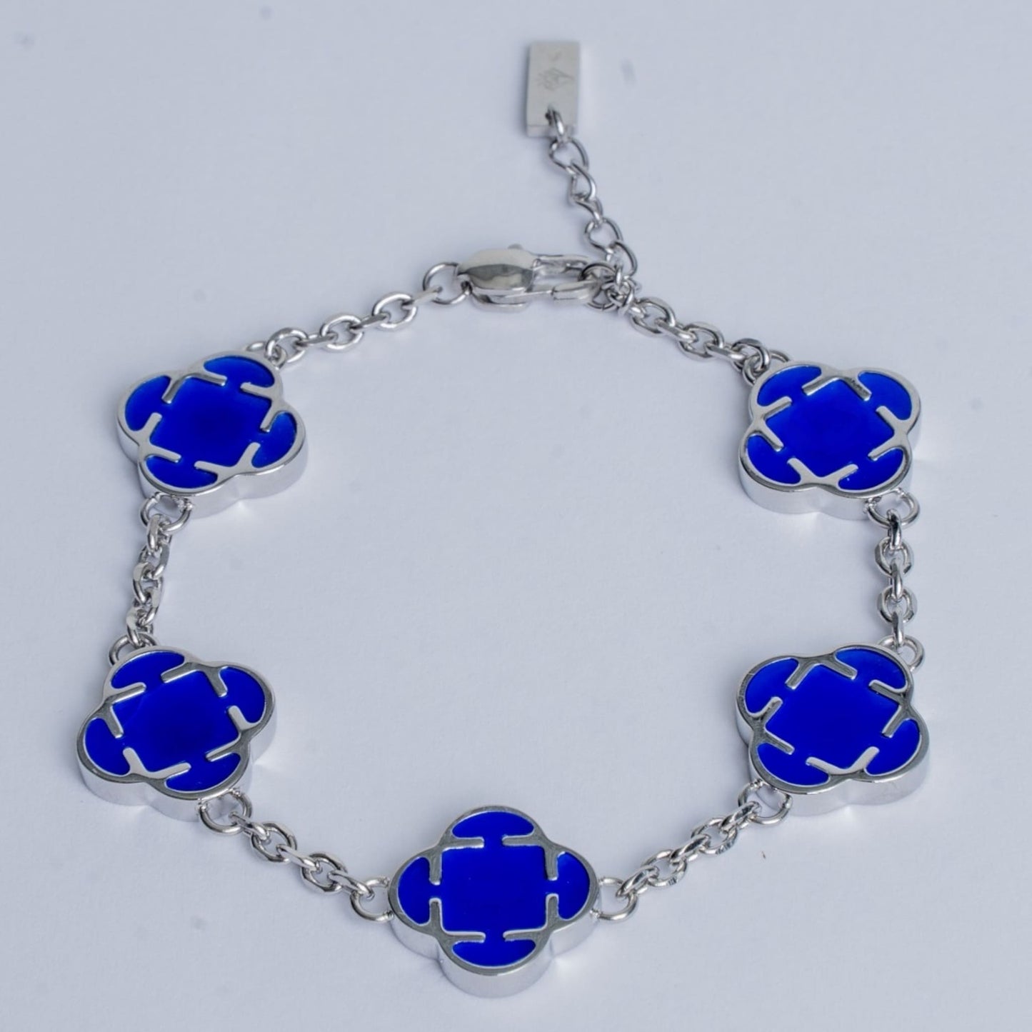 clover bracelet blau