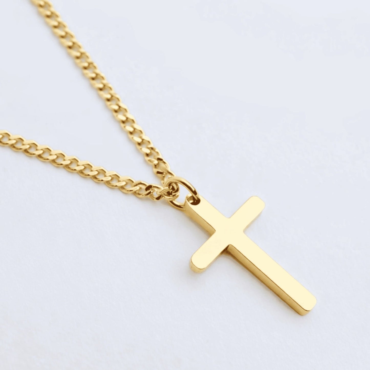 gold cross necklace