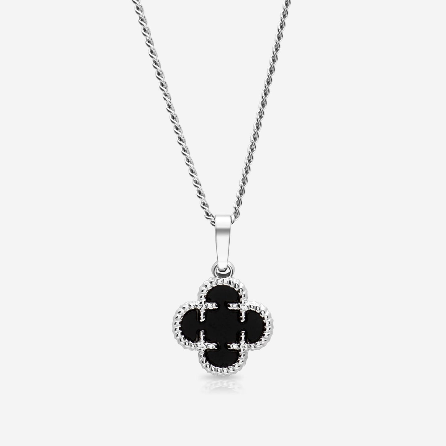 clover medaillon black
