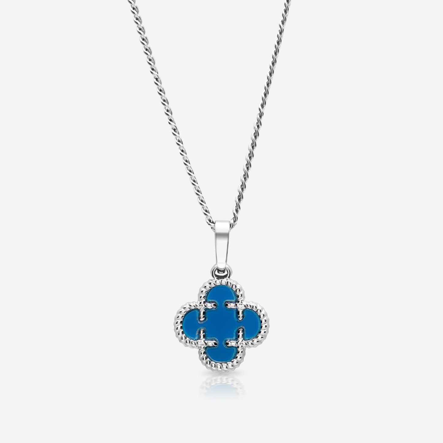 clover medaillon blau