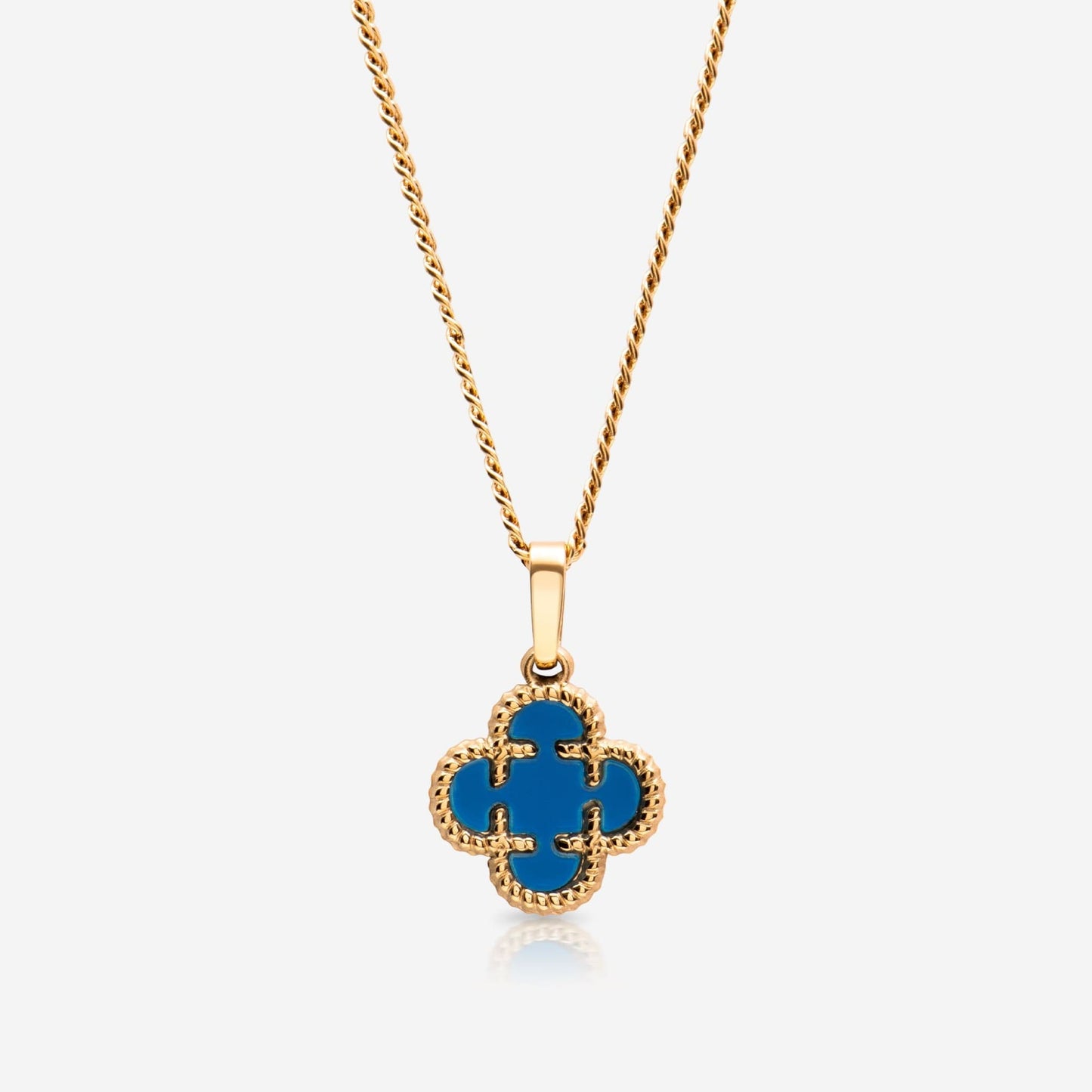 clover medaillon blau