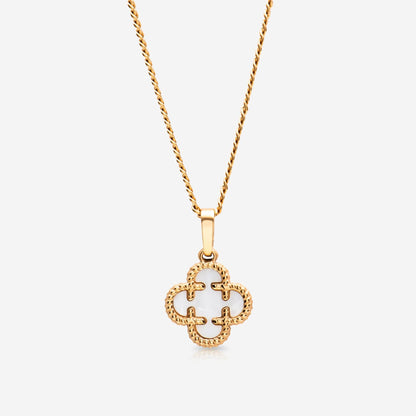 Clover Medaillon Weiß