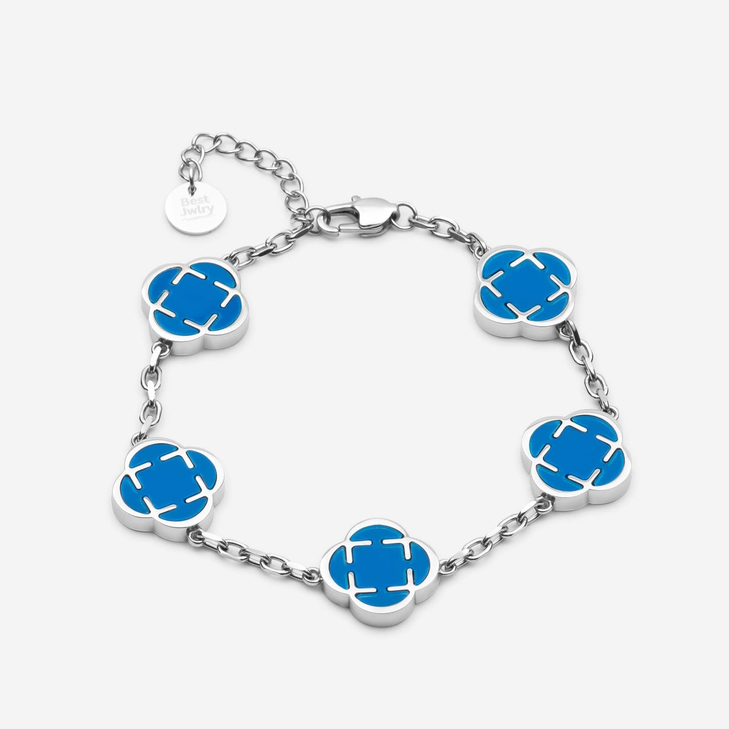 clover bracelet blau - best jewelery