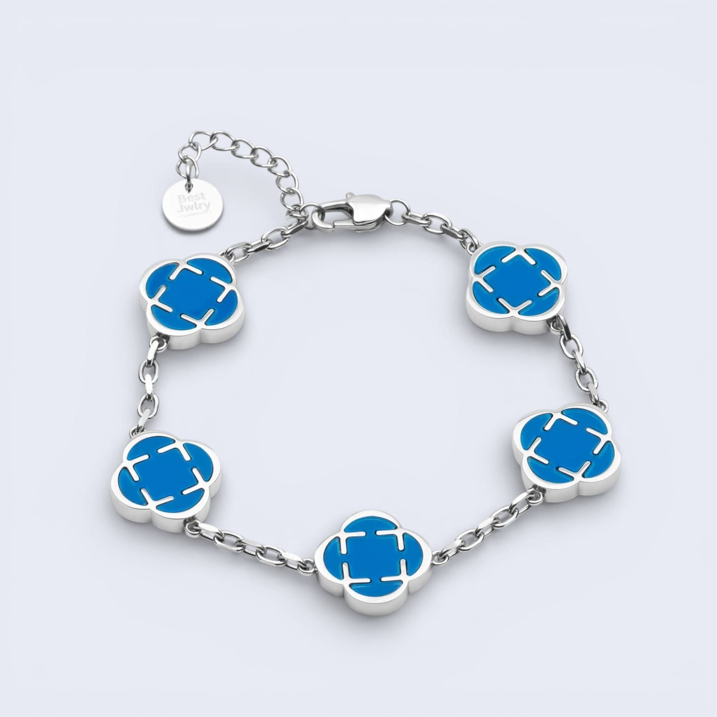 clover bracelet blau