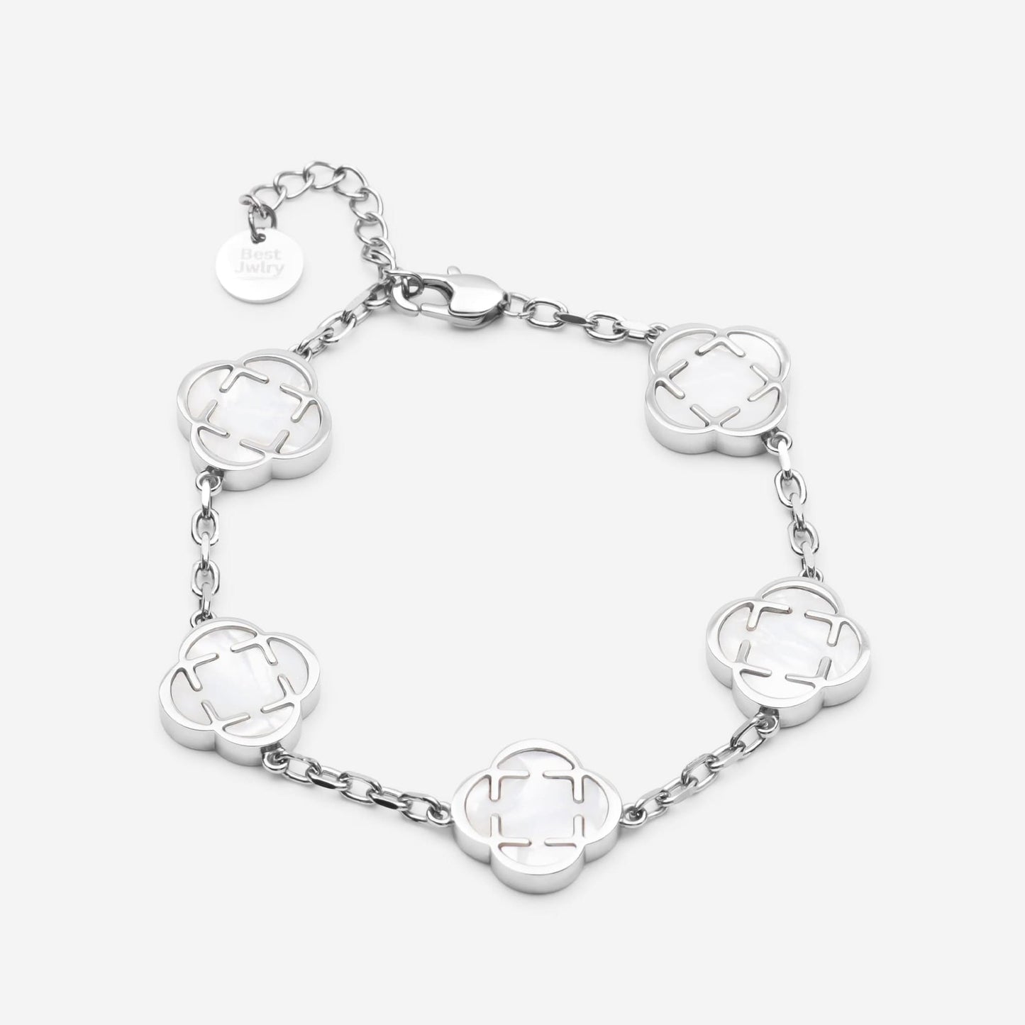 clover bracelet weiß - best jewelery
