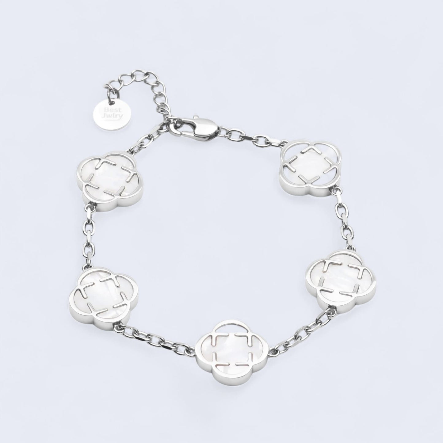 clover bracelet weiß