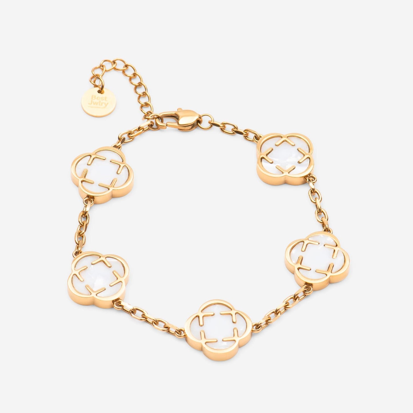 clover bracelet weiß - best jewelery