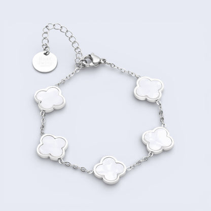 Clover White Armband